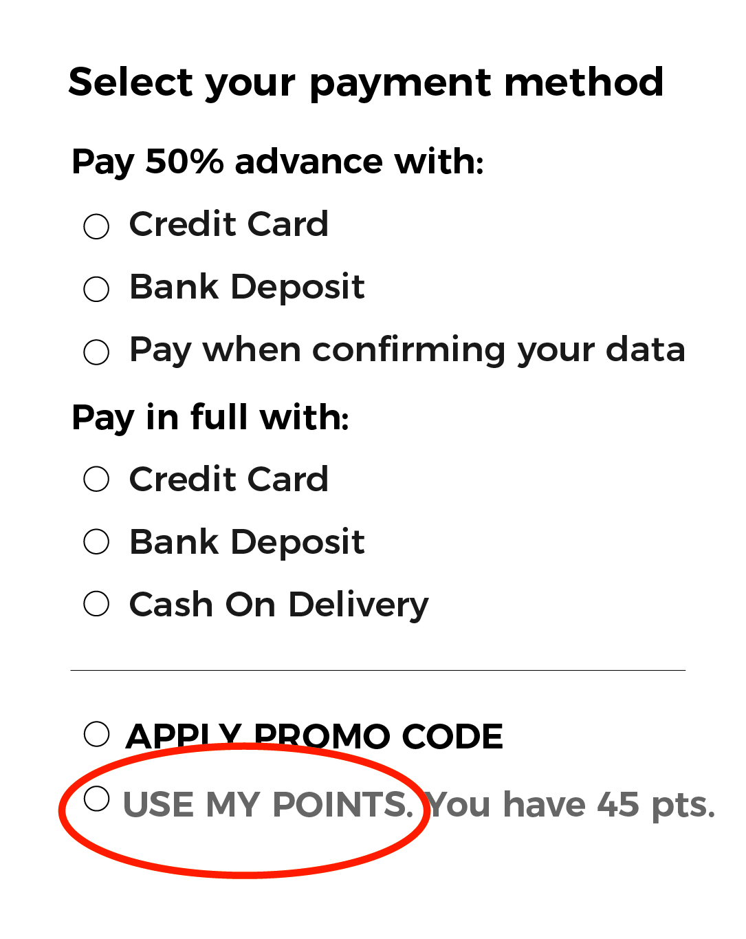 PA points - How to use your points