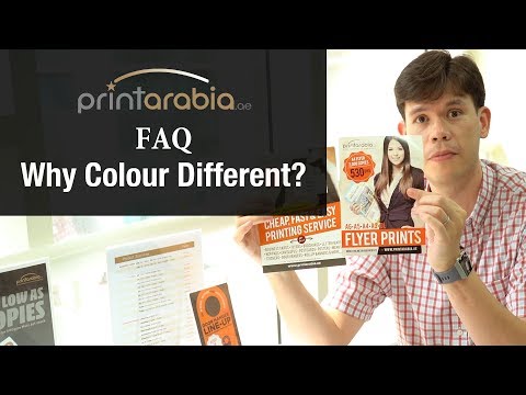 Print in Dubai with Printarabia FAQ Why is the colour different?